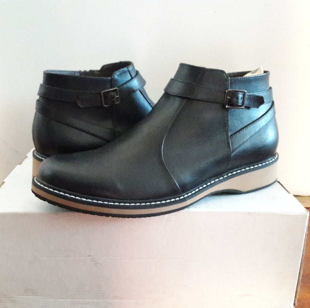 English Laundry leather boots